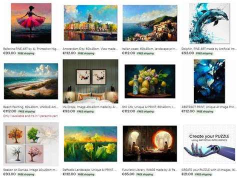 can you sell ai art on etsy