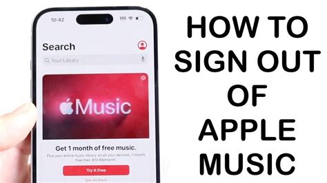 how do i sign out of apple music